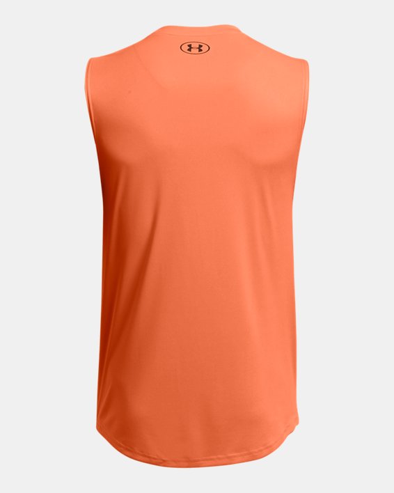 เสื้อกล้าม UA Velocity Muscle สำหรับผู้ชาย in Orange image number 3